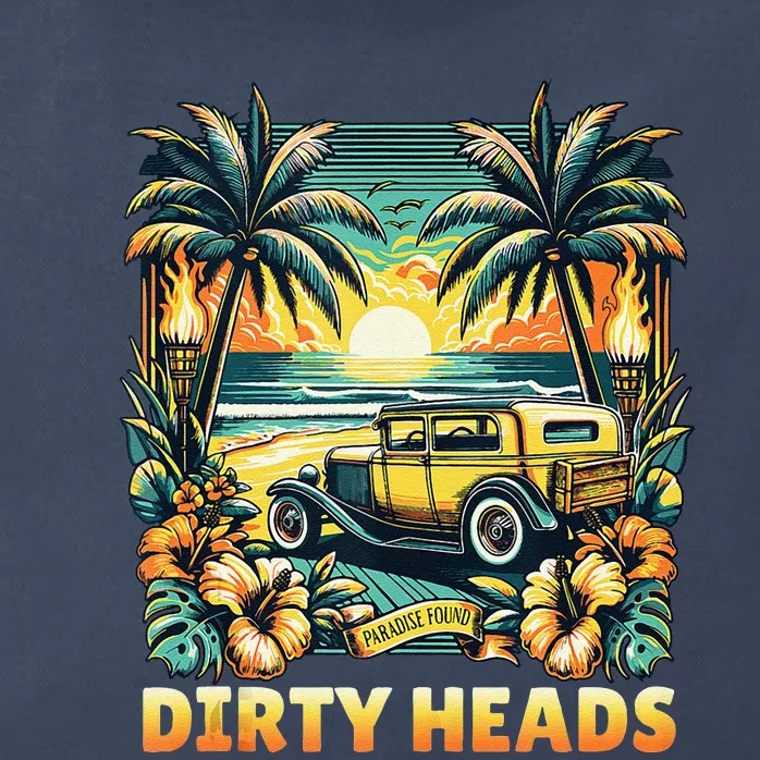 Dirty Heads Retro Beach Zip Tote Bag