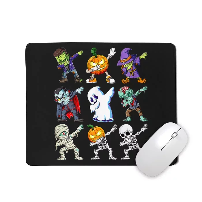 Dabbing Halloween Skeleton Zombie Pumpkin Girls Kids Mousepad