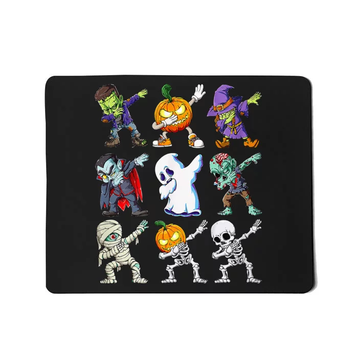 Dabbing Halloween Skeleton Zombie Pumpkin Girls Kids Mousepad