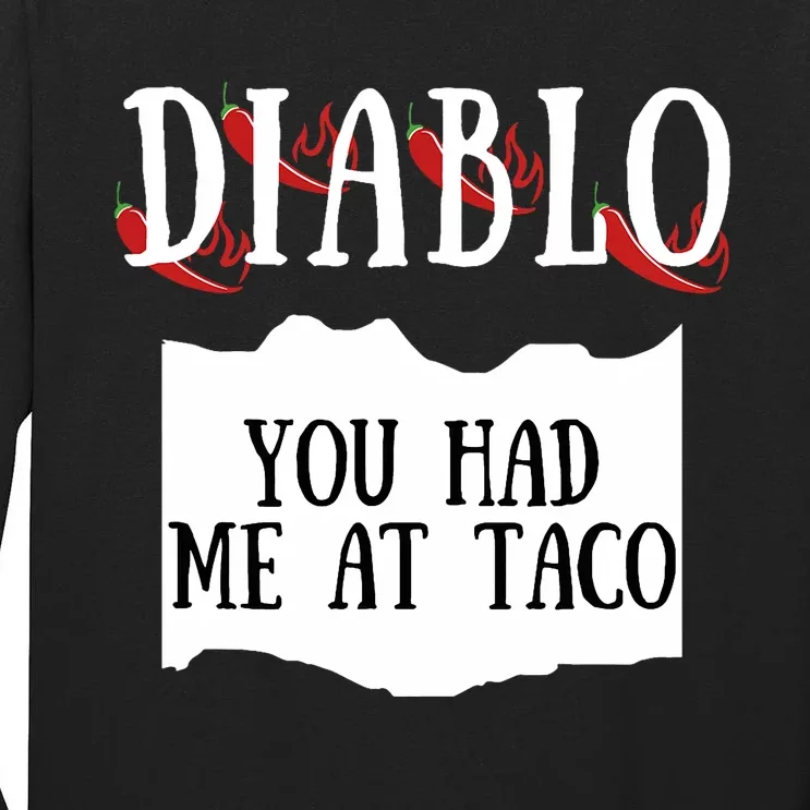 Diablo Hot Sauce Packet Group Costume Tall Long Sleeve T-Shirt