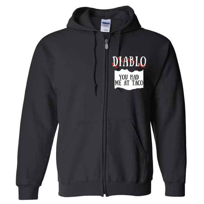 Diablo Hot Sauce Packet Group Costume Full Zip Hoodie