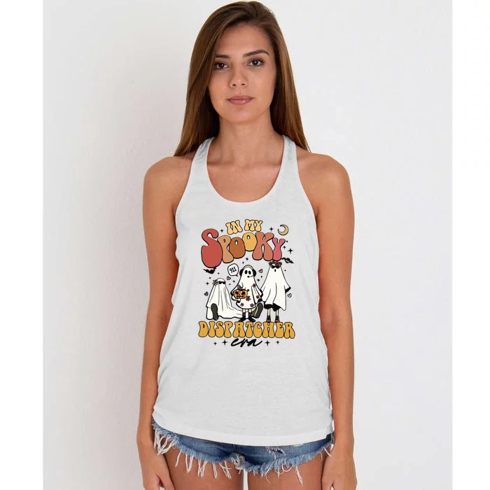 Dispatcher Halloween Spooky Women's Knotted Racerback Tank