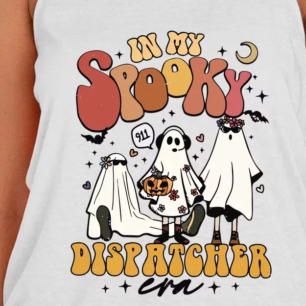 Dispatcher Halloween Spooky Women's Knotted Racerback Tank