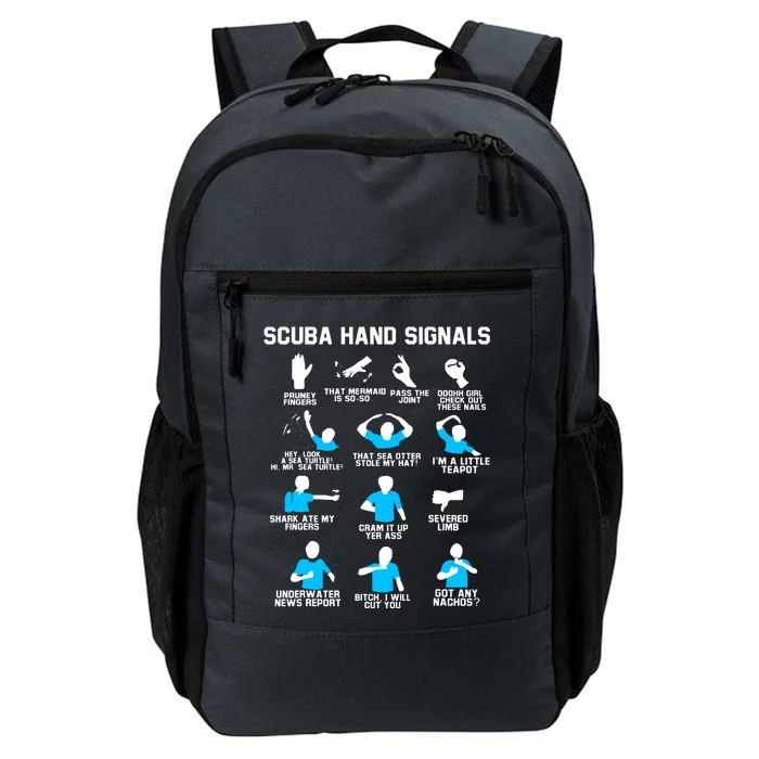 Diver Hand Sign Funny Scuba Hand Signals Daily Commute Backpack