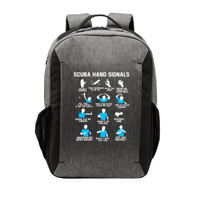 Diver Hand Sign Funny Scuba Hand Signals Vector Backpack