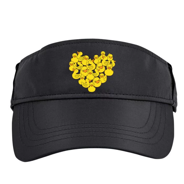 Duck Heart Symbol Love Duck Lover Adult Drive Performance Visor