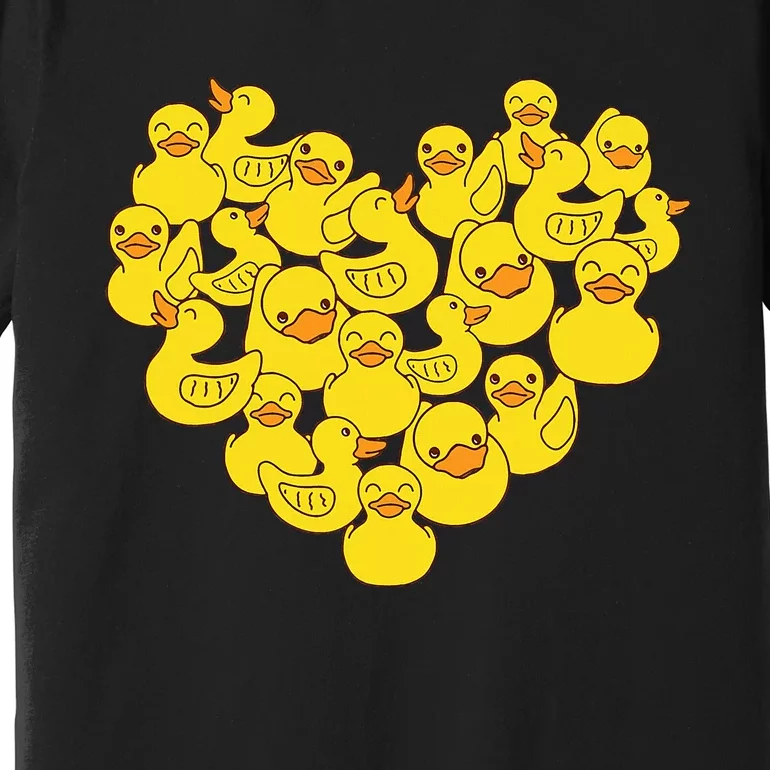 Duck Heart Symbol Love Duck Lover Premium T-Shirt