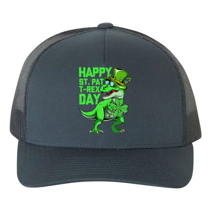 Dinosaur Happy St Pat Trex Day Dino St Patricks Day Funny Yupoong Adult 5-Panel Trucker Hat