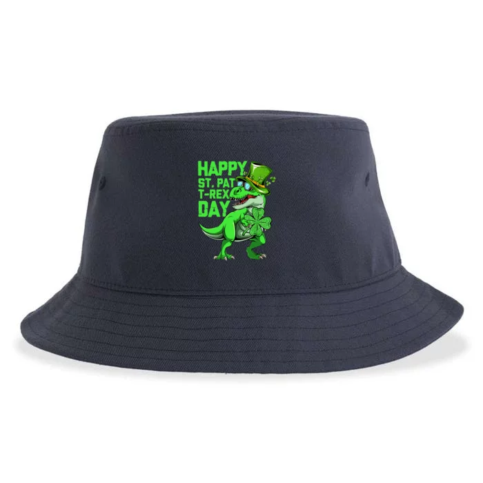 Dinosaur Happy St Pat Trex Day Dino St Patricks Day Funny Sustainable Bucket Hat