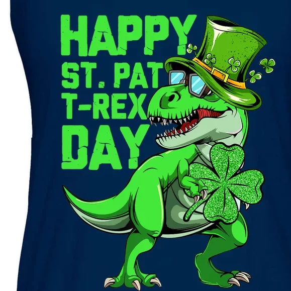 Dinosaur Happy St Pat Trex Day Dino St Patricks Day Funny Ladies Essential Flowy Tank