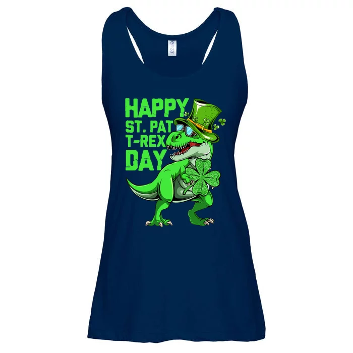 Dinosaur Happy St Pat Trex Day Dino St Patricks Day Funny Ladies Essential Flowy Tank