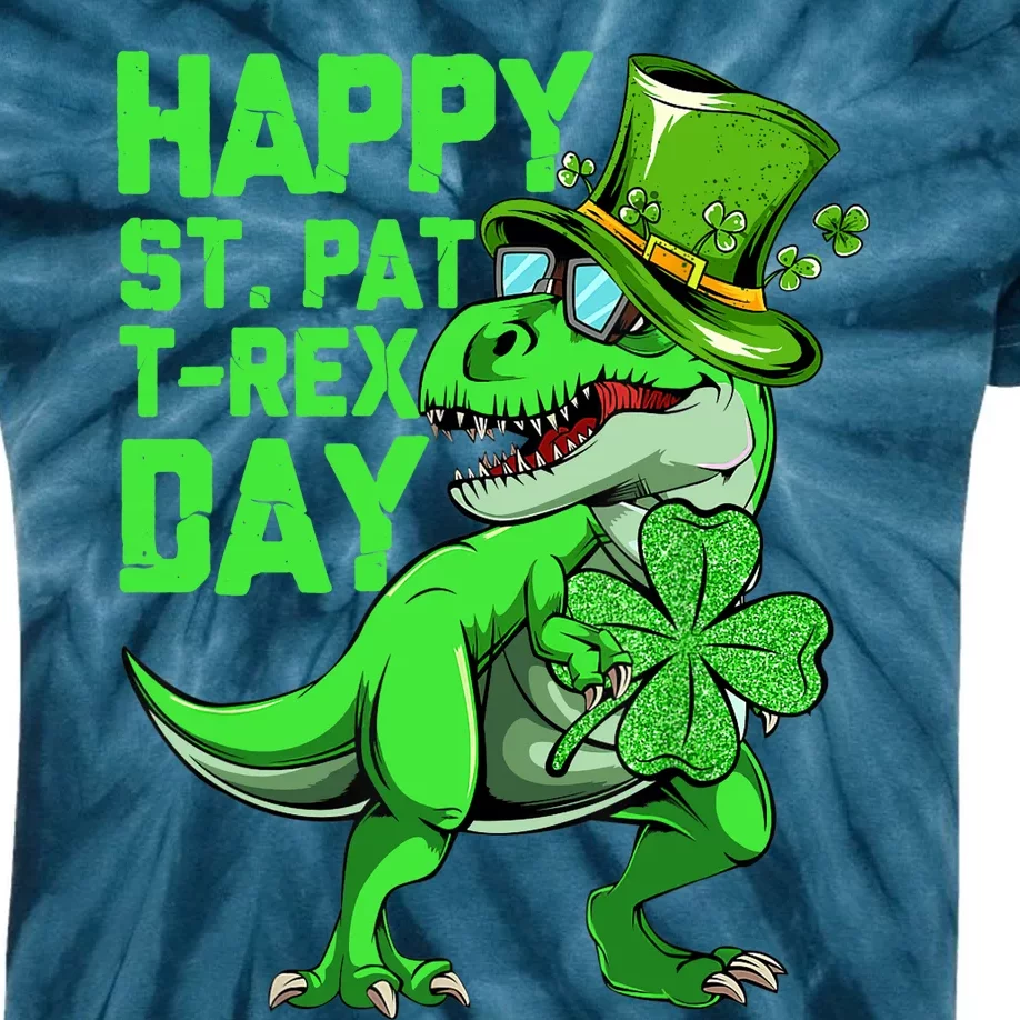 Dinosaur Happy St Pat Trex Day Dino St Patricks Day Funny Kids Tie-Dye T-Shirt