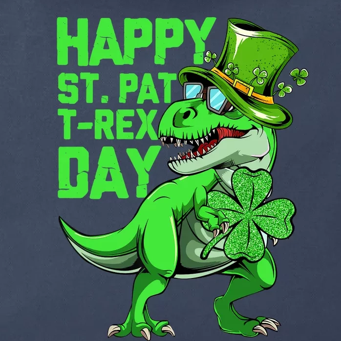 Dinosaur Happy St Pat Trex Day Dino St Patricks Day Funny Zip Tote Bag