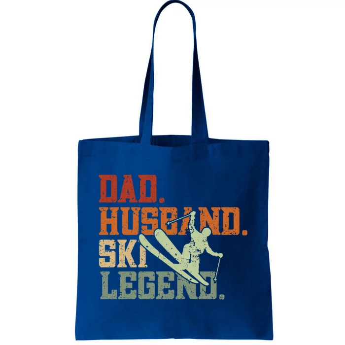 Dad Husband Ski Legend Ski Driver Funny Ski Skiing Gift Tote Bag