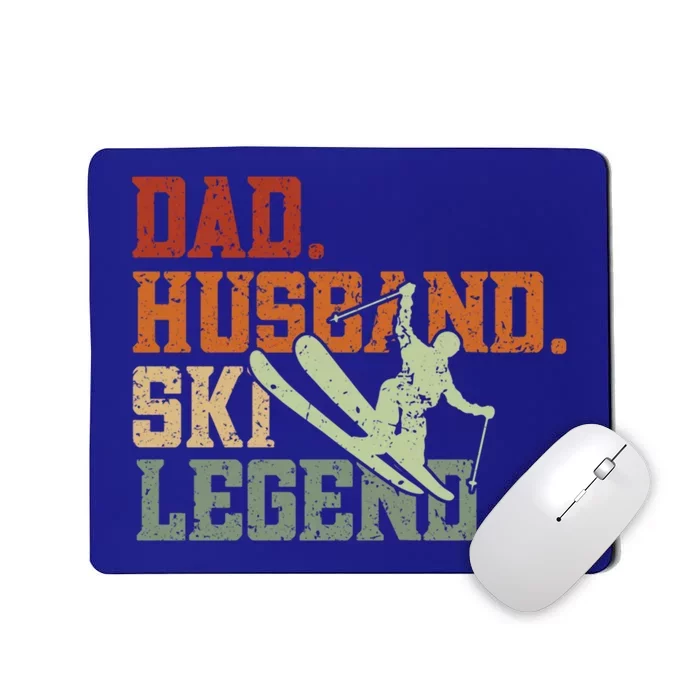 Dad Husband Ski Legend Ski Driver Funny Ski Skiing Gift Mousepad