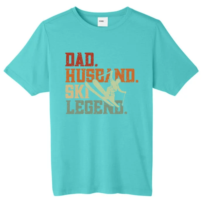 Dad Husband Ski Legend Ski Driver Funny Ski Skiing Gift ChromaSoft Performance T-Shirt