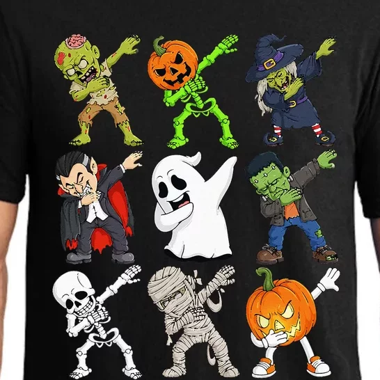 Dabbing Halloween Skeleton Zombie Scary Pumpkin Vampire Pajama Set