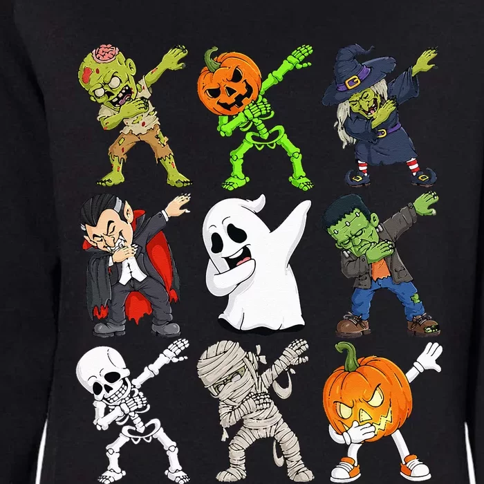 Dabbing Halloween Skeleton Zombie Scary Pumpkin Vampire Womens California Wash Sweatshirt