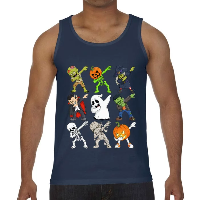 Dabbing Halloween Skeleton Zombie Scary Pumpkin Vampire Comfort Colors® Tank Top