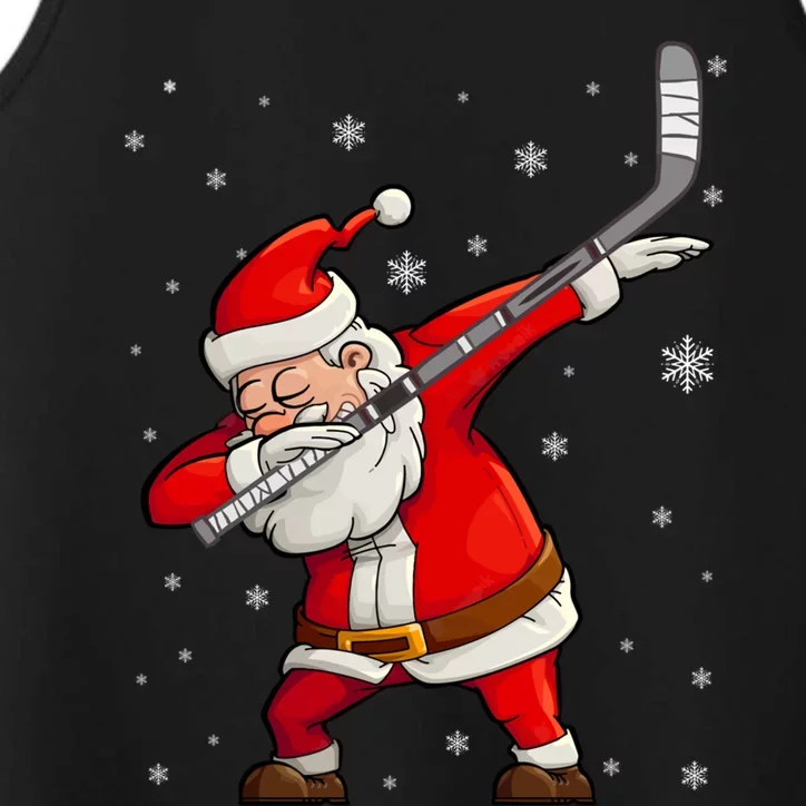 Dabbing Hockey Santa Claus Gift Performance Tank