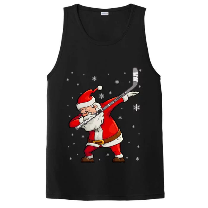 Dabbing Hockey Santa Claus Gift Performance Tank