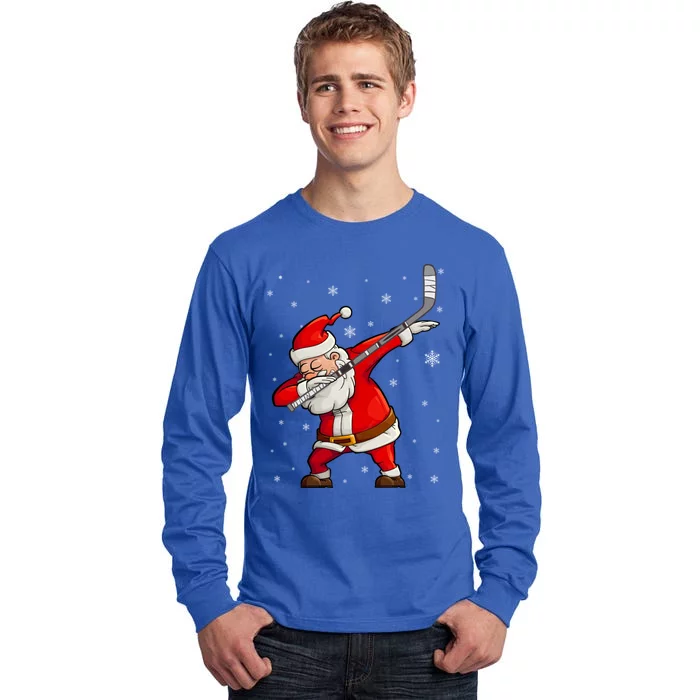 Dabbing Hockey Santa Claus Gift Tall Long Sleeve T-Shirt