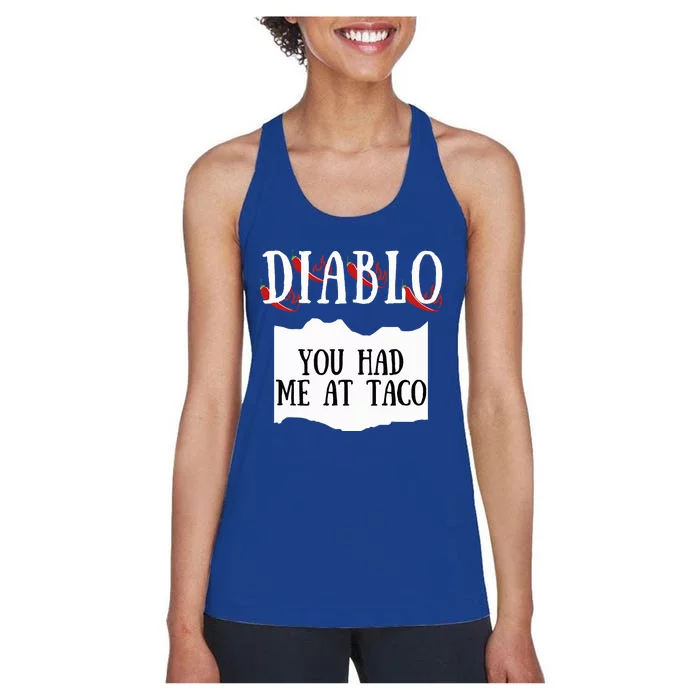 Diablo Hot Sauce Packet Group Costume Women's Racerback Tank