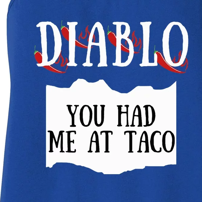 Diablo Hot Sauce Packet Group Costume Women's Racerback Tank