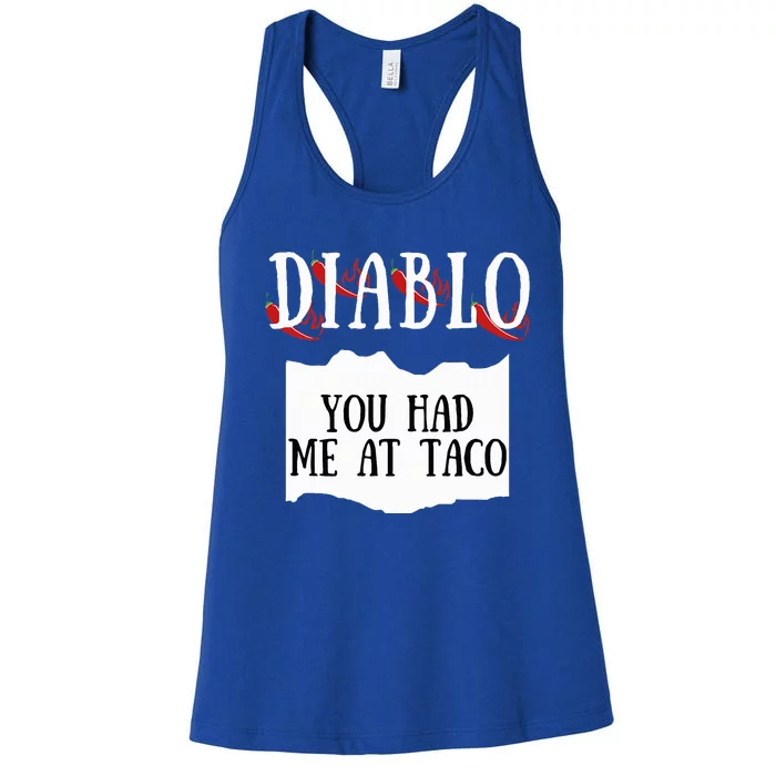 Diablo Hot Sauce Packet Group Costume Women's Racerback Tank