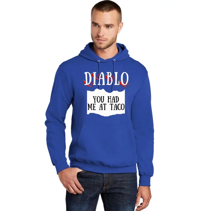 Diablo Hot Sauce Packet Group Costume Tall Hoodie