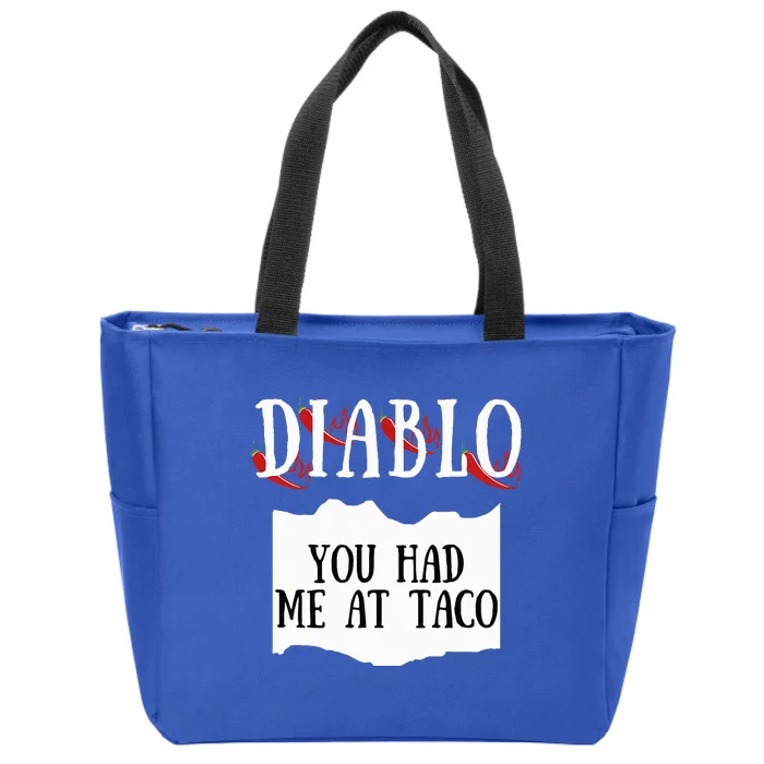 Diablo Hot Sauce Packet Group Costume Zip Tote Bag