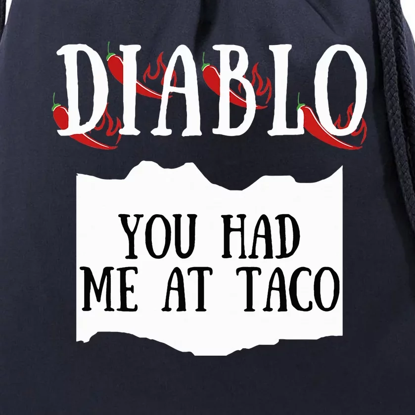 Diablo Hot Sauce Packet Group Costume Drawstring Bag