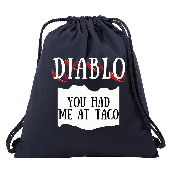 Diablo Hot Sauce Packet Group Costume Drawstring Bag