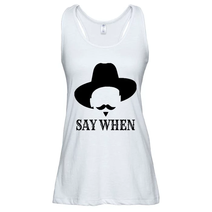 Doc Holiday Say When Gift Idea For Her For Him Ladies Essential Flowy Tank