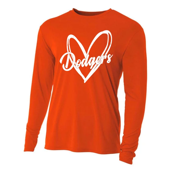 Dodgers Heart Sport Lover Fan Cooling Performance Long Sleeve Crew