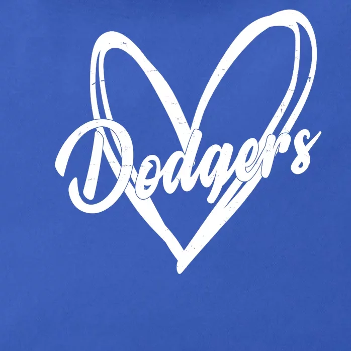 Dodgers Heart Sport Lover Fan Zip Tote Bag