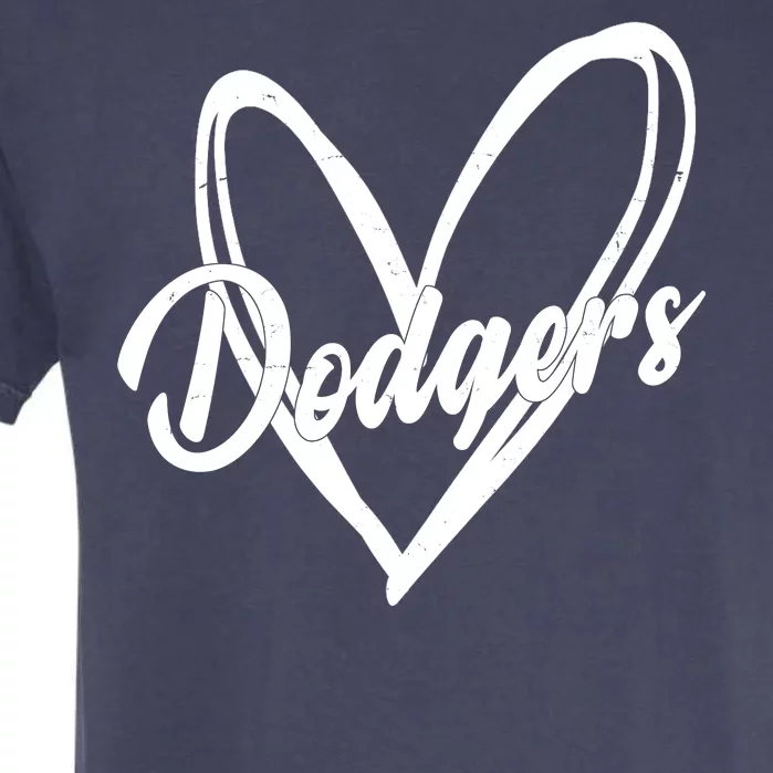 Dodgers Heart Sport Lover Fan Garment-Dyed Heavyweight T-Shirt