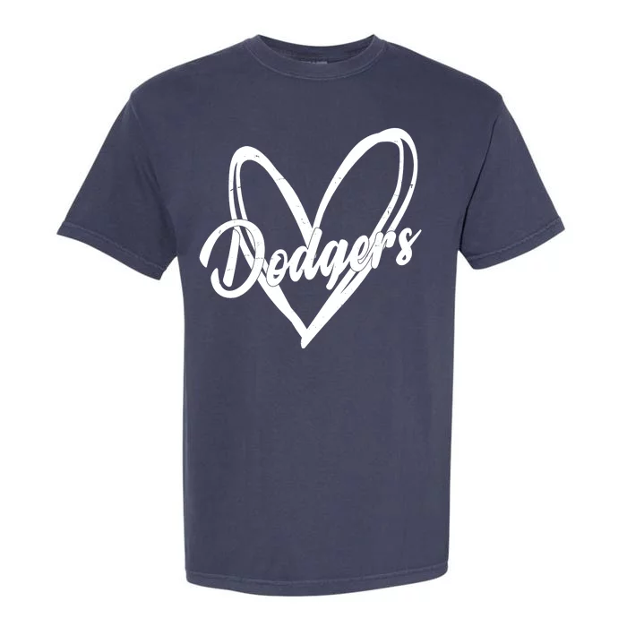 Dodgers Heart Sport Lover Fan Garment-Dyed Heavyweight T-Shirt