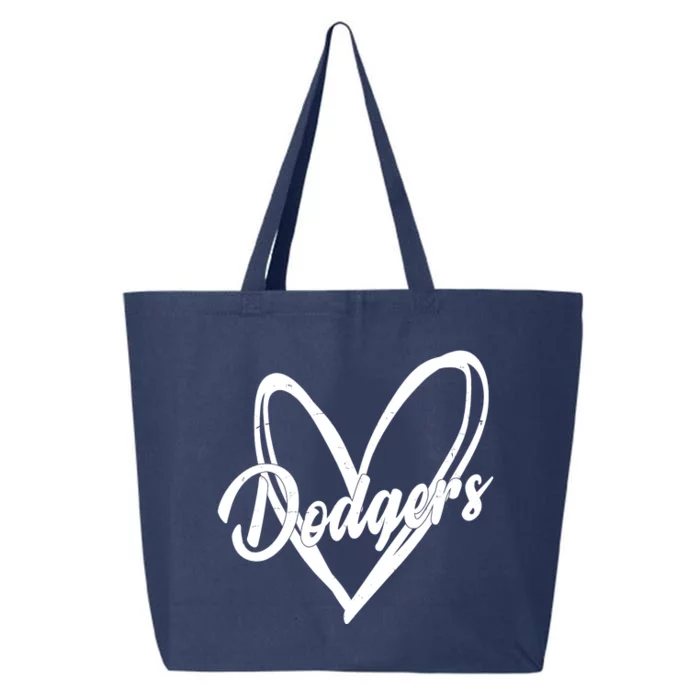 Dodgers Heart Sport Lover Fan 25L Jumbo Tote