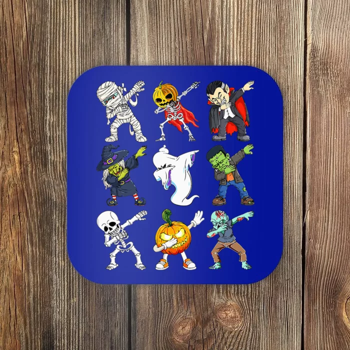 Dabbing Halloween Skeleton Zombie Scary Pumpkin Coaster