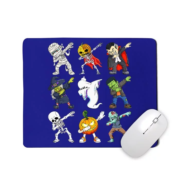 Dabbing Halloween Skeleton Zombie Scary Pumpkin Mousepad