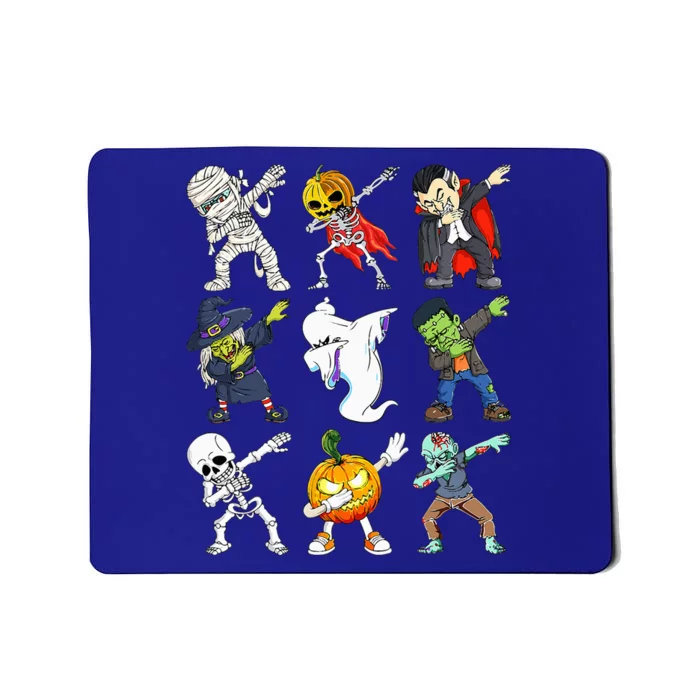 Dabbing Halloween Skeleton Zombie Scary Pumpkin Mousepad