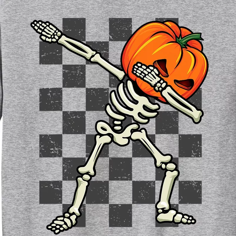 Dabbing Halloween Skeleton Scary Pumpkin Costume 2024 Tall Sweatshirt