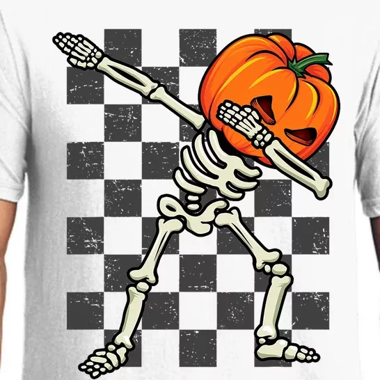 Dabbing Halloween Skeleton Scary Pumpkin Costume 2024 Pajama Set