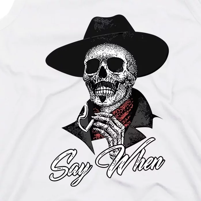 Doc Holiday Say When Skull Tank Top