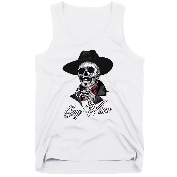 Doc Holiday Say When Skull Tank Top