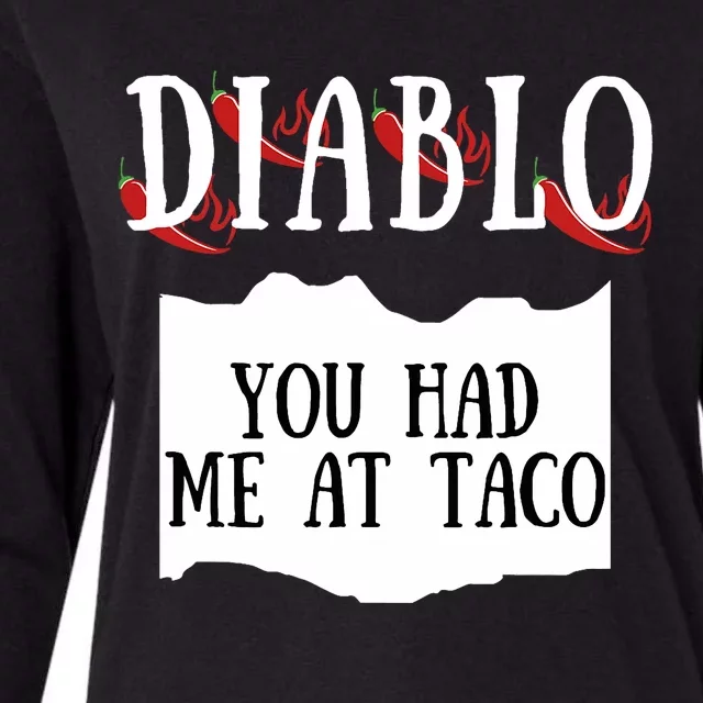 Diablo Hot Sauce Packet Group Costume Womens Cotton Relaxed Long Sleeve T-Shirt