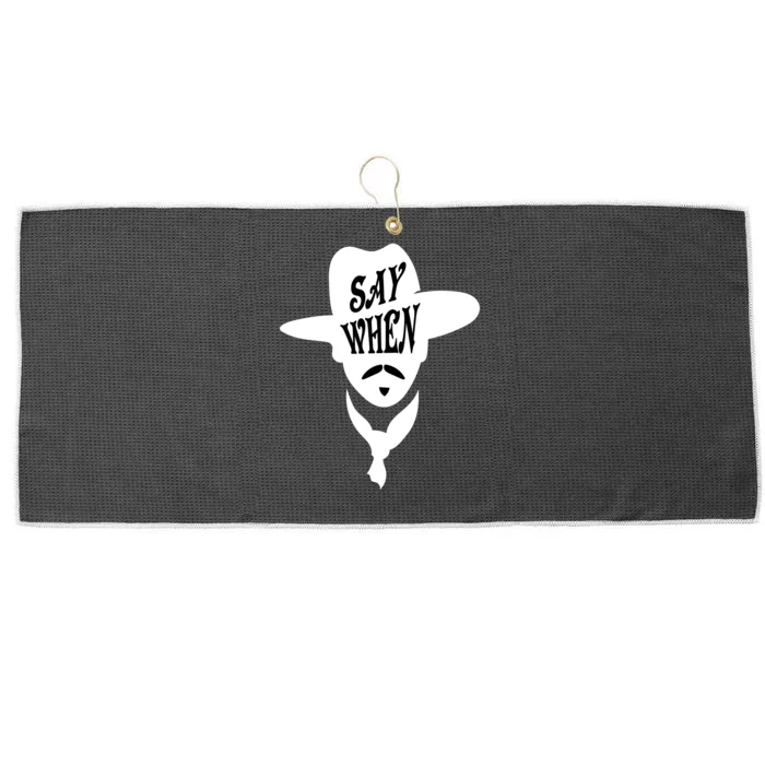 Doc Holliday Say When Large Microfiber Waffle Golf Towel