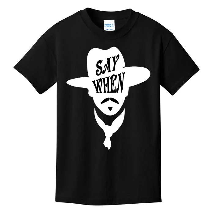 Doc Holliday Say When Kids T-Shirt