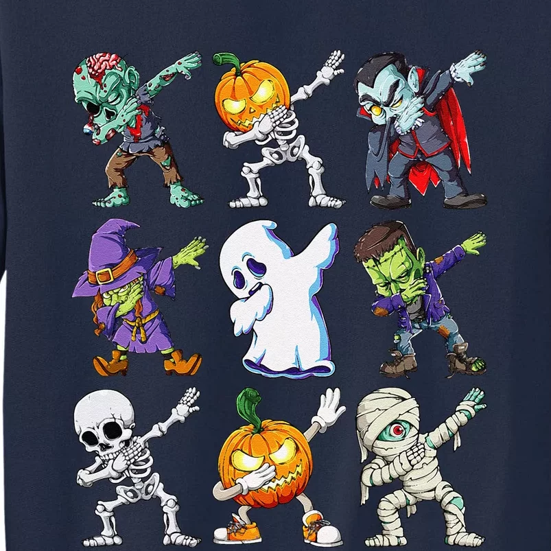 Dabbing Halloween Skeleton Zombie Scary Pumpkin Mummy Tall Sweatshirt